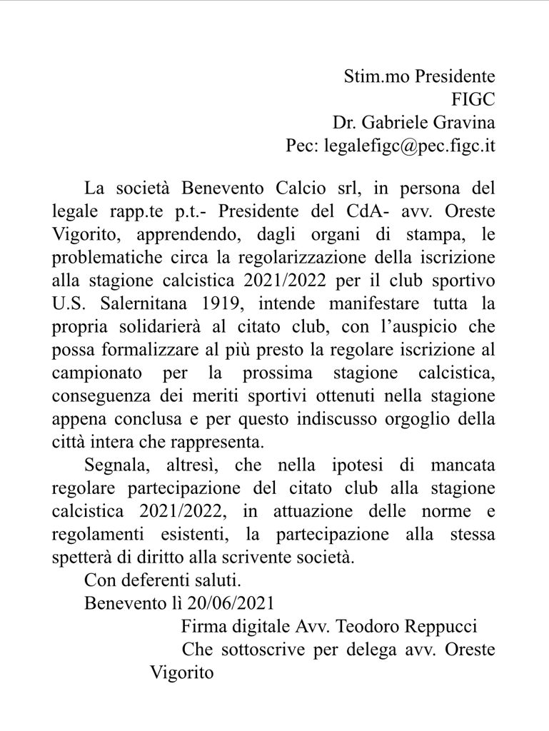 iscrizione-salernitana-la-lettera-del-presidente-oreste-vigorito-alla-federcalcio