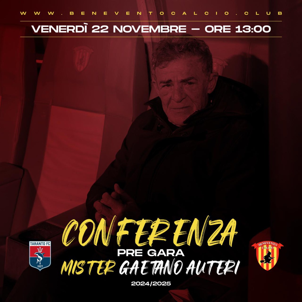 serie-c-now-taranto-benevento-conferenza-pre-gara-di-mister-auteri